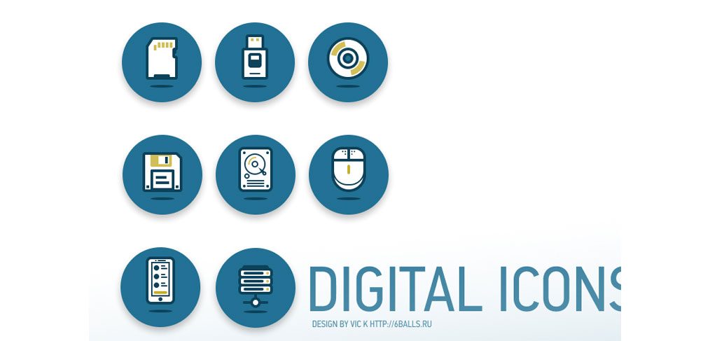 1014x487 Digital Data Mini Icon Set