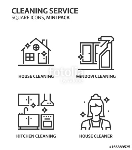 Cleaning Service, Square Mini Icon Set Stock Image And Royalty 440x500 Cleaning Service, Square Mini Icon Set Stock Image And Royalty