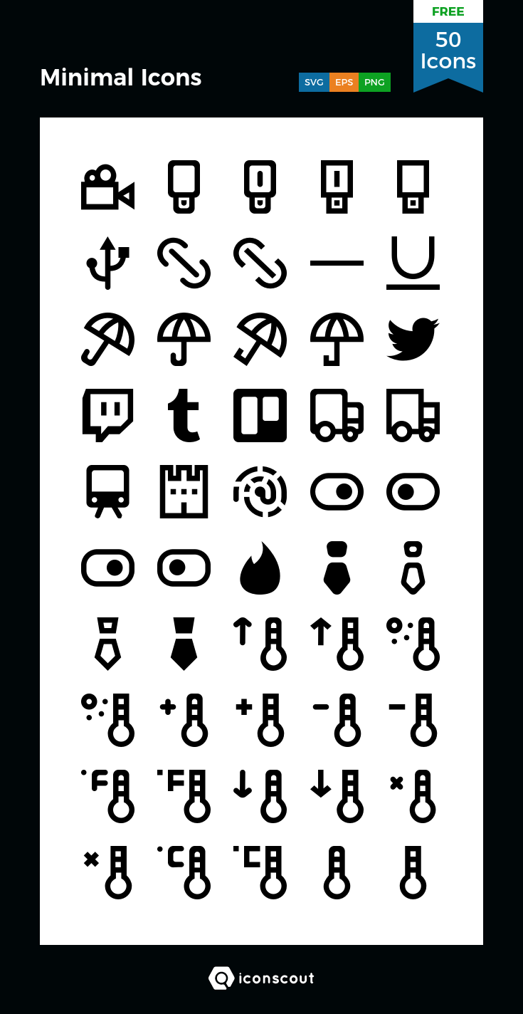 735x1424 Minimal Icons Free Icon Pack