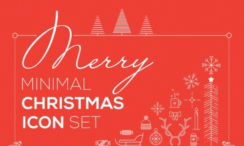500x300 Download Merry Minimal Christmas Icon Set