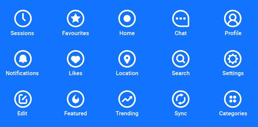 896x441 Free Minimal Icon Set For App Design