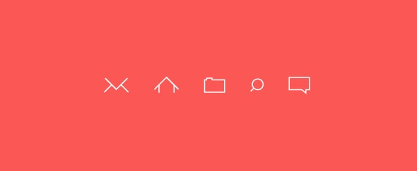 590x243 Minimal Web Icon Set Design Shack