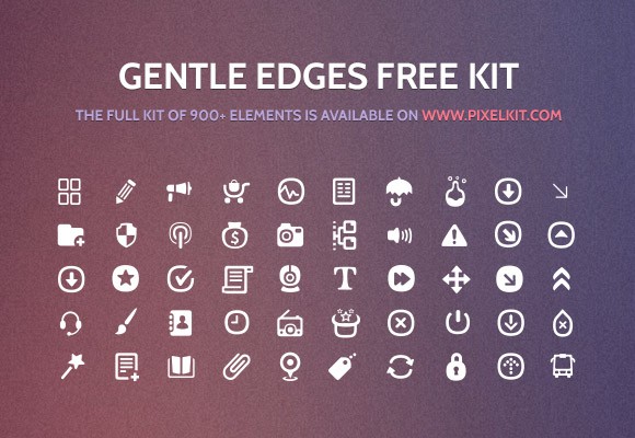 580x400 Gentle Edges Icon Set From Pixelkit