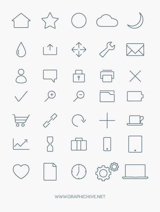 530x700 Free Sets Of Line Icons Icons Minimalist Icons, Line Icon