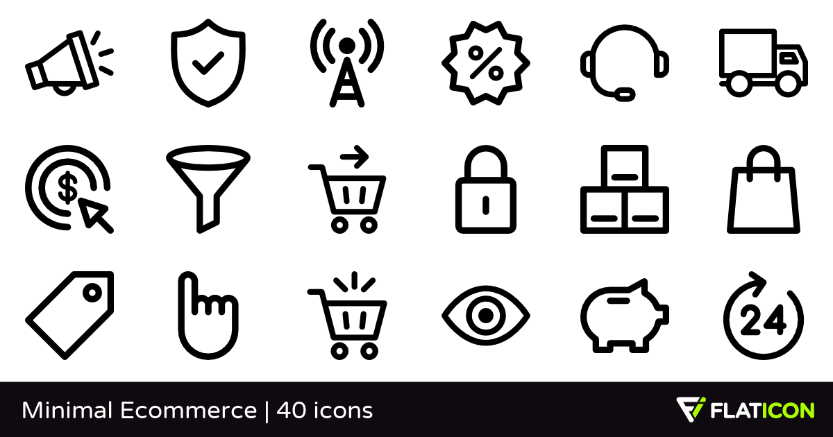 1200x630 Minimal Ecommerce Free Icons