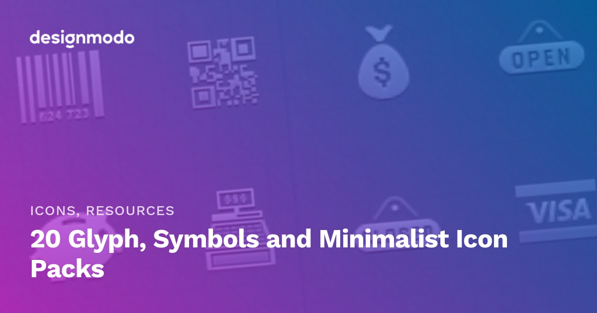 1200x630 Glyph, Symbols And Minimalist Icon Packs