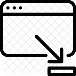 256x256 Minimize Button Icon Of Line Style