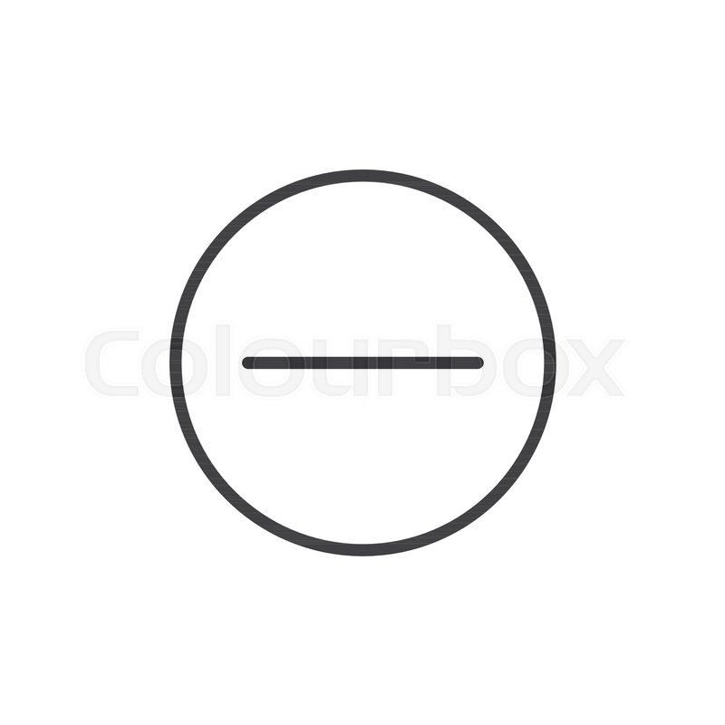 800x800 Minus, Remove Line Icon, Outline Stock Vector Colourbox