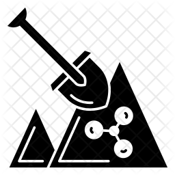 256x256 Mining Icon Of Glyph Style