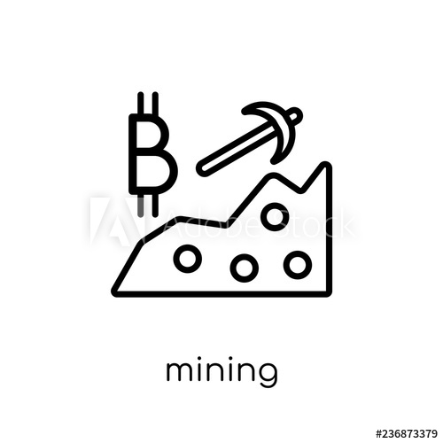 500x500 Mining Icon Trendy Modern Flat Linear Vector Mining Icon On White