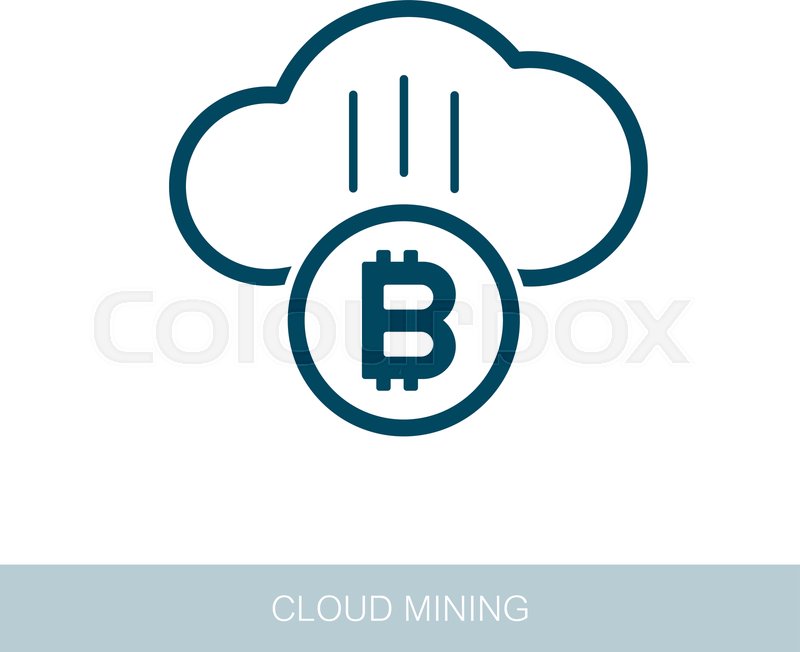 800x652 Cryptocurrency Cloud Mining Icon Stock Vector Colourbox