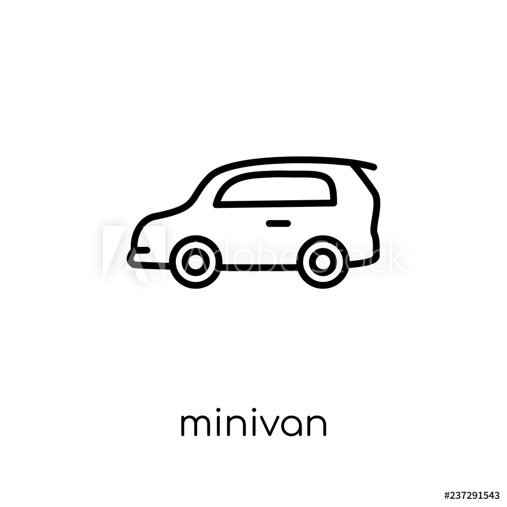 1000x1000 Photo Art Print Minivan Icon From Transportation Collection