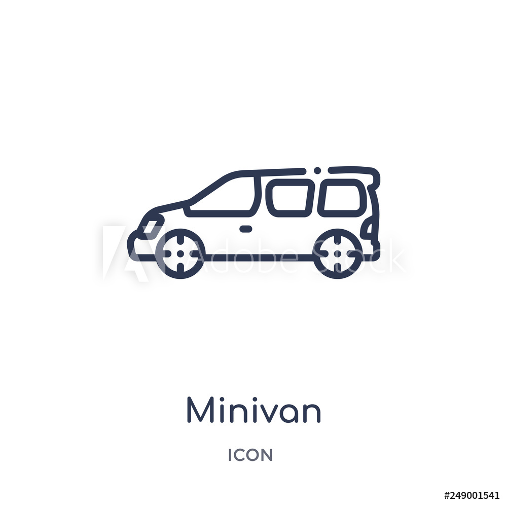 1000x1000 Photo Art Print Minivan Icon From Transportation Outline