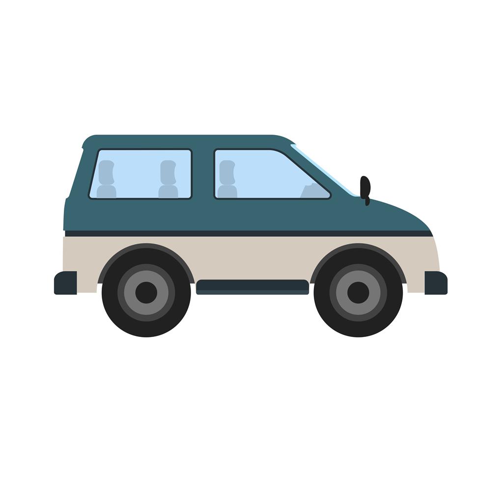 1024x1024 Minivan Flat Multicolor Icon