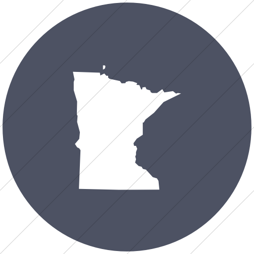 512x512 Iconsetc Flat Circle White On Blue Gray Us States Minnesota Icon