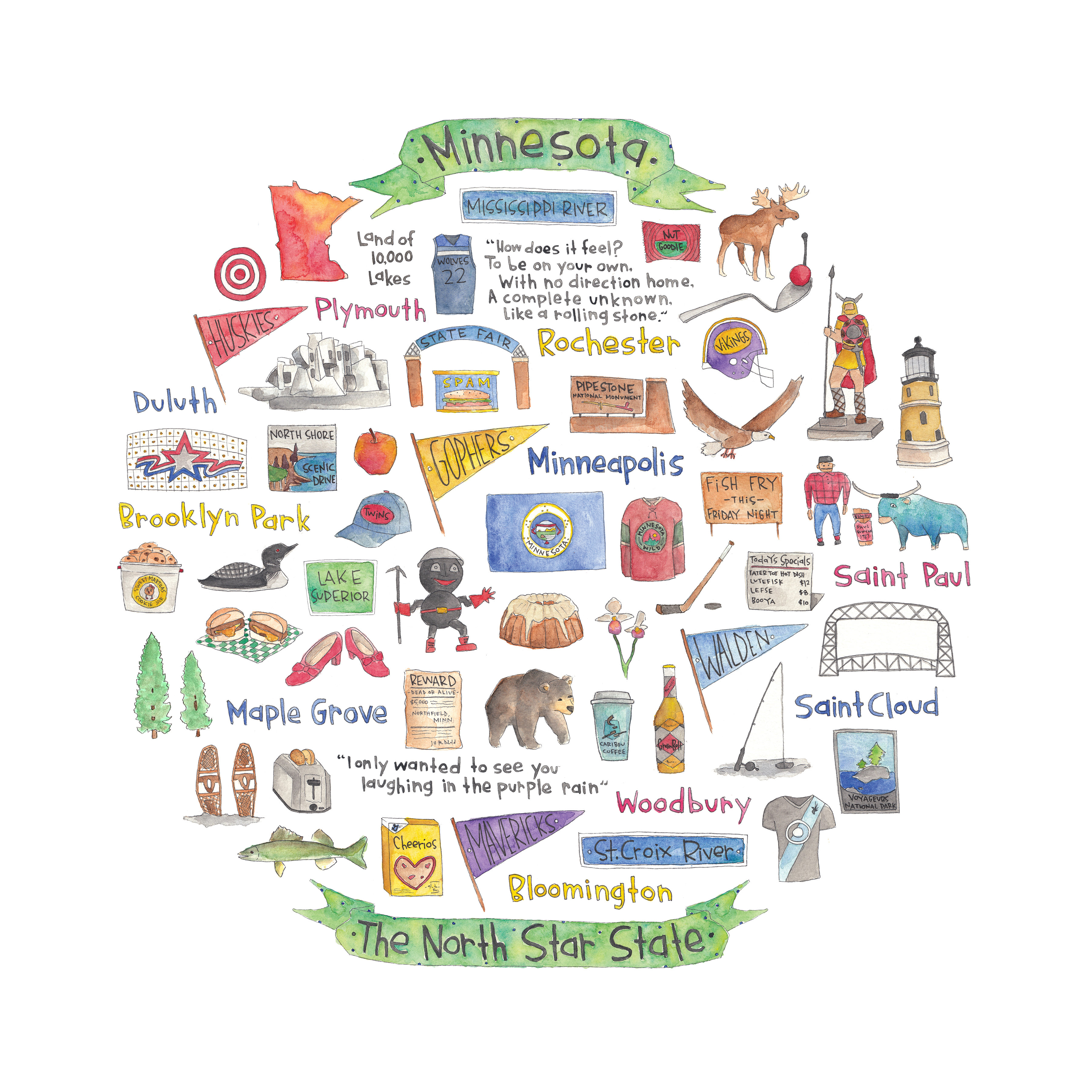 3600x3600 Minnesota Icon Watercolor