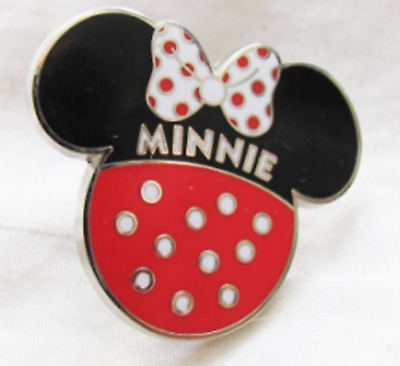 400x366 Disney Pin Minnie Mouse Icon Black Mickey Ears Red Polka