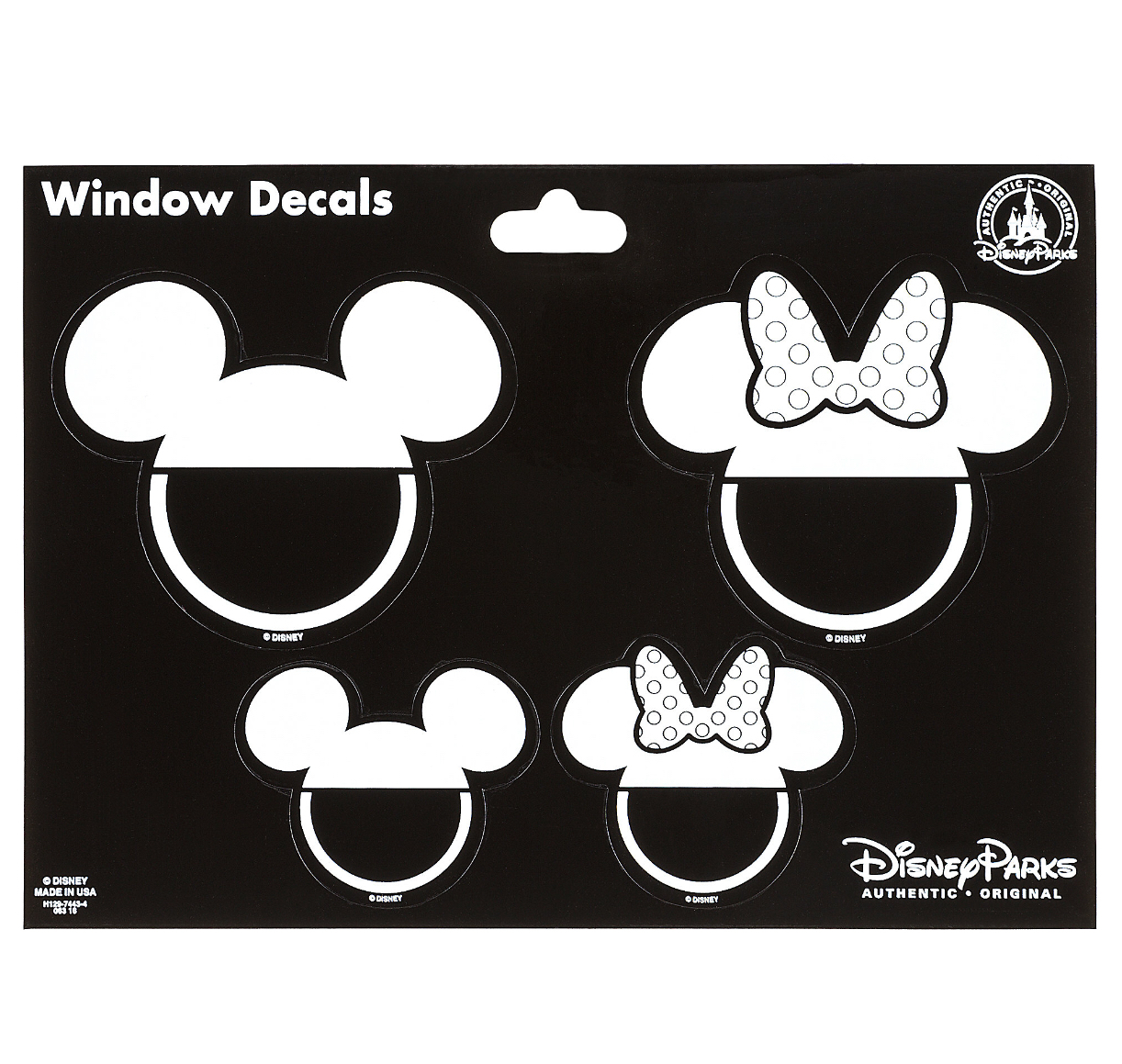 1222x1159 Disney Parks Mickey Minnie Mouse Icon Decal Window Sticker Set