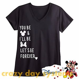 300x300 Disney Store Mickey And Minnie Mouse Icon Text Tee For Women Size