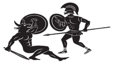 450x250 Minotaur And Greek Soldier Icons Png
