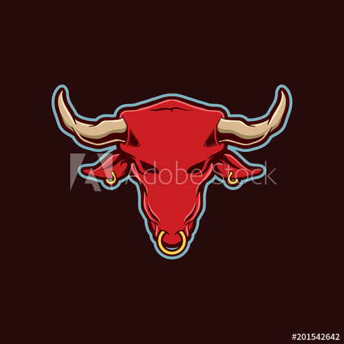 500x500 Minotaur Bull Head Mascot Icon Logo