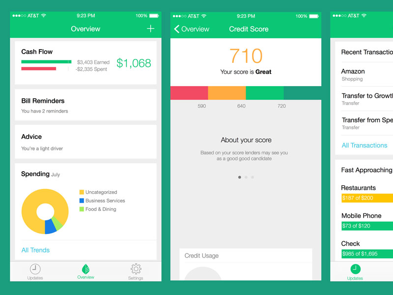 800x600 Mint Money Manager Ios App Ui Sketch Freebie