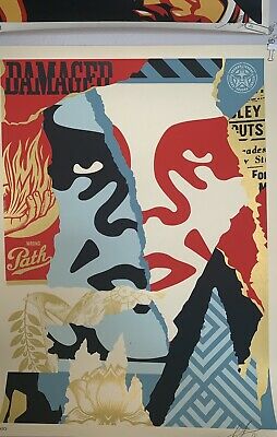 254x400 Shepard Fairey Obey Giant Damaged App Icon Art Print Poster