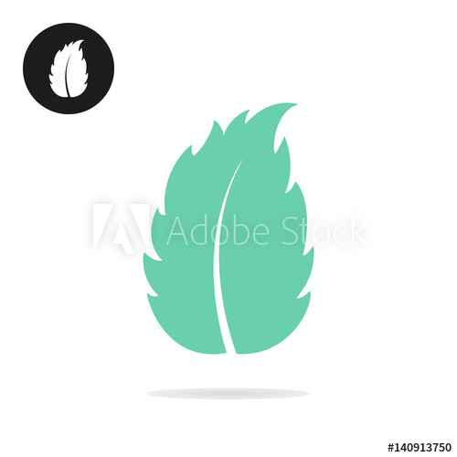 500x500 Mint Leaf Vector Icon