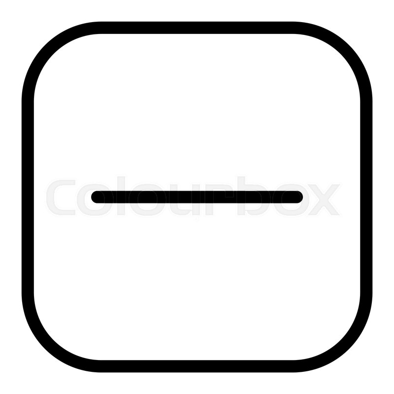 800x800 Minus Button Line Icon Negative Sign Stock Vector Colourbox