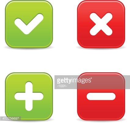 426x403 Validation Icon Square Button Plus Minus Check Mark Delete Sign