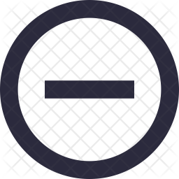 256x256 Minus Icon Of Line Style