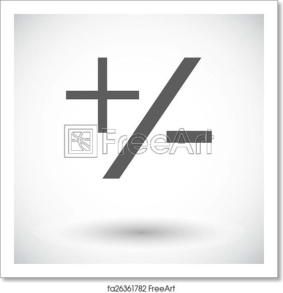561x581 Free Art Print Of Plus Minus Icon Plus Minus Single Flat Icon