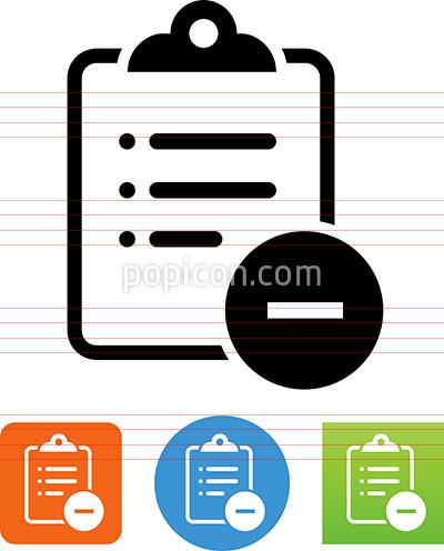 400x496 Clipboard With List And Minus Sign Icon