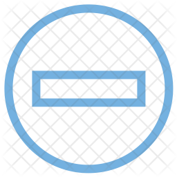 256x256 Minus Sign Icon Of Line Style
