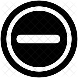 256x256 Minus Sign Icon Of Glyph Style