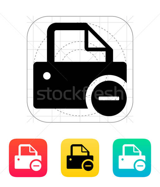 514x600 Printer With Minus Sign Icon Vector Illustration Vector Icon