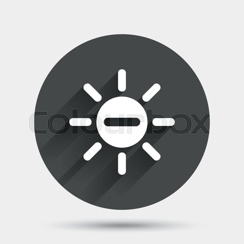800x800 Sun Minus Sign Icon Heat Symbol Stock Vector Colourbox