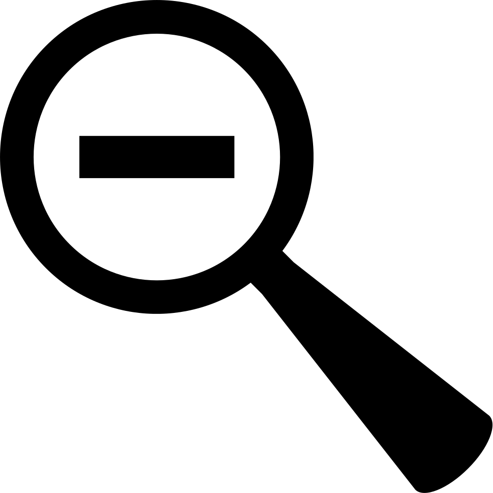 981x980 Zoom Out Magnifier Symbol With Minus Sign Inside Png Icon Free