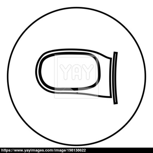 512x512 Back Side Mirror Icon Black Color Vector Illustration Simple Image