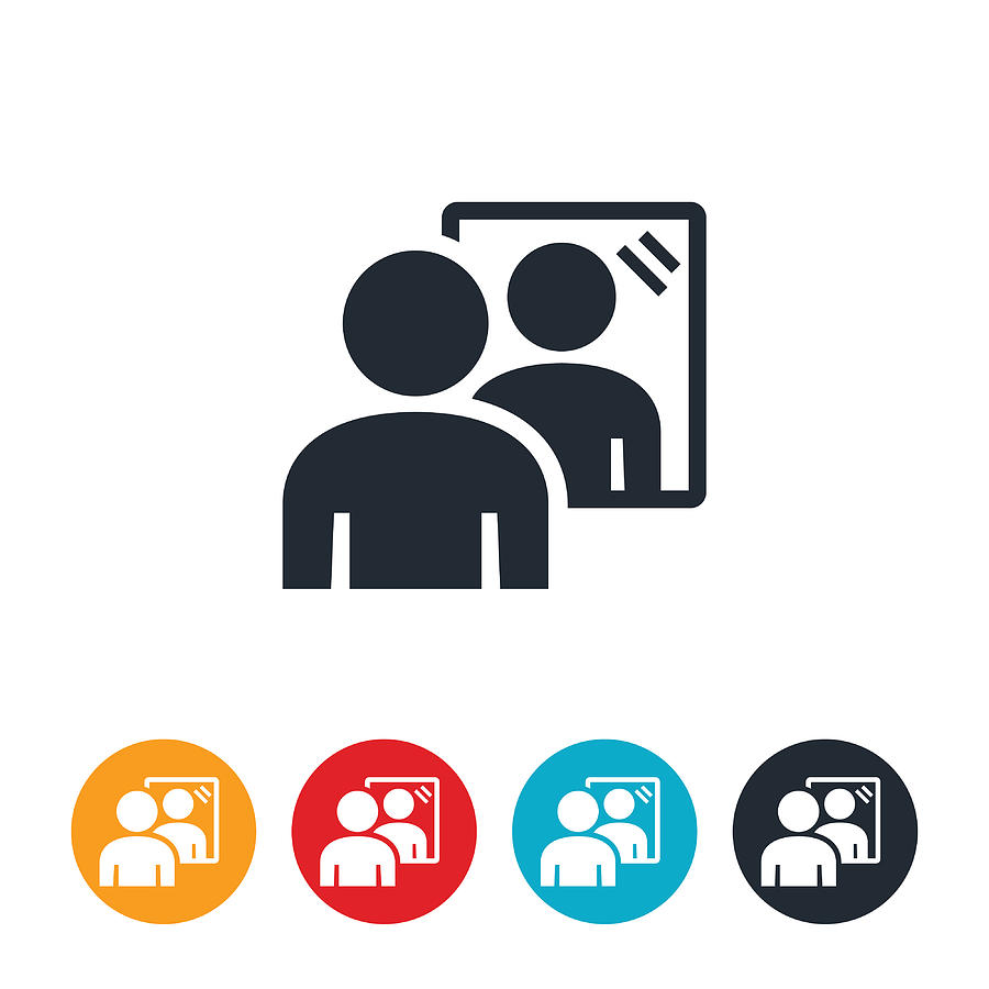 900x900 Looking In Mirror Icon