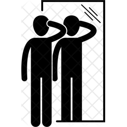 256x256 Mirror Reflection Icon Of Glyph Style