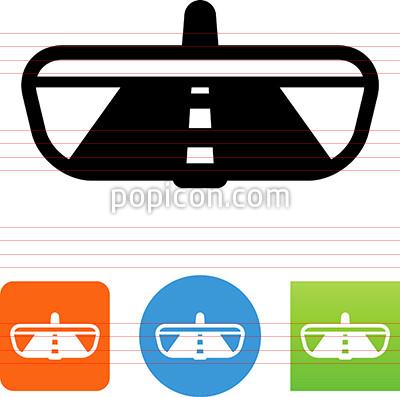 400x397 Rear View Mirror Icon