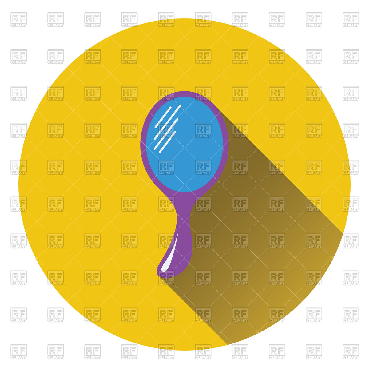 1200x1200 Hand Mirror Icon, Flat Color Design Vector Image Of Icons