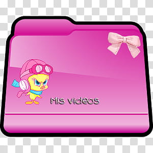 300x300 Iconos Y S, Mis Videos Lady Pink, Pink Tweety Bird Folder Icon