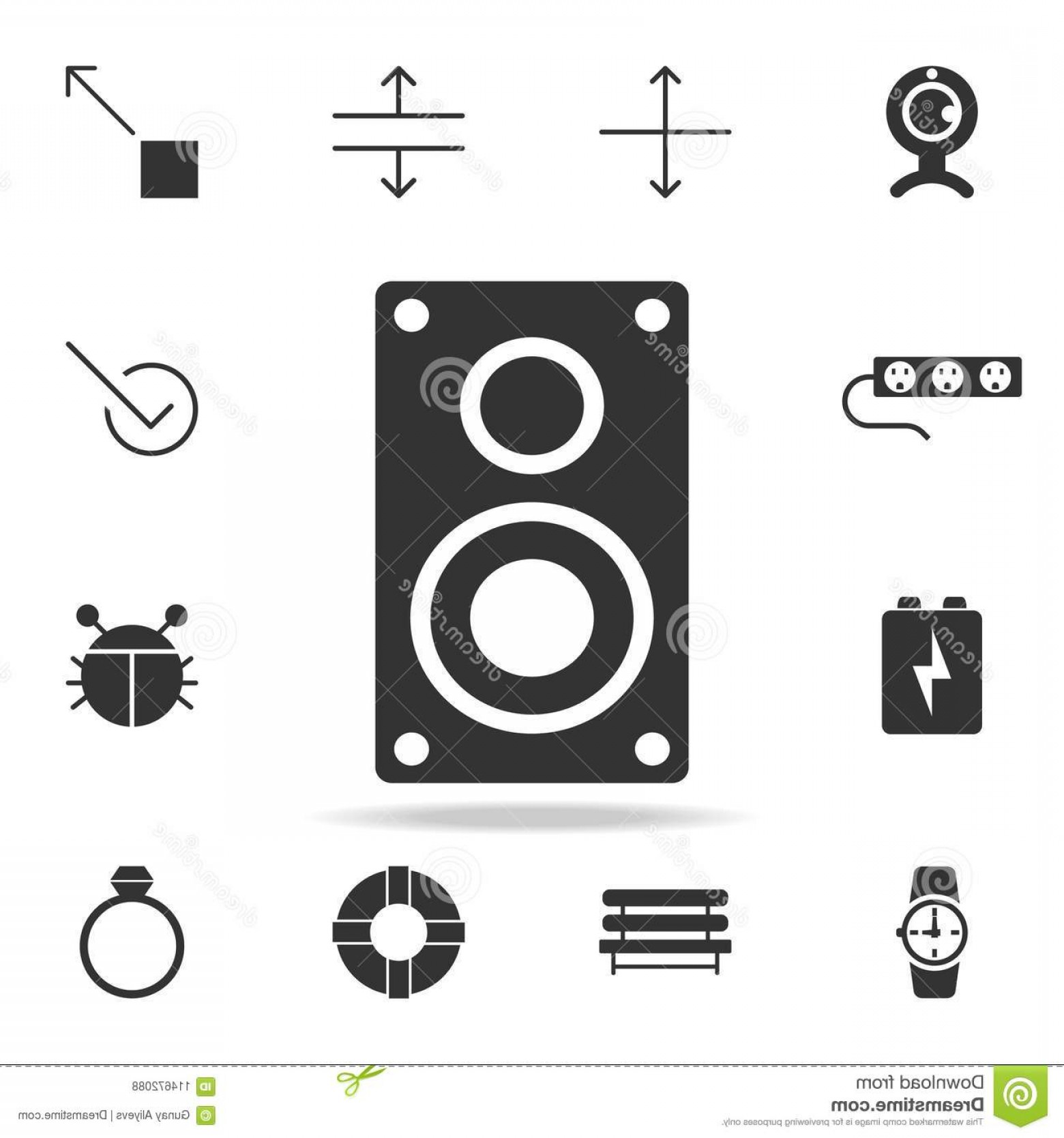 1560x1668 Speaker Icon Vector Detailed Set Web Icons Premium Quality Graphic