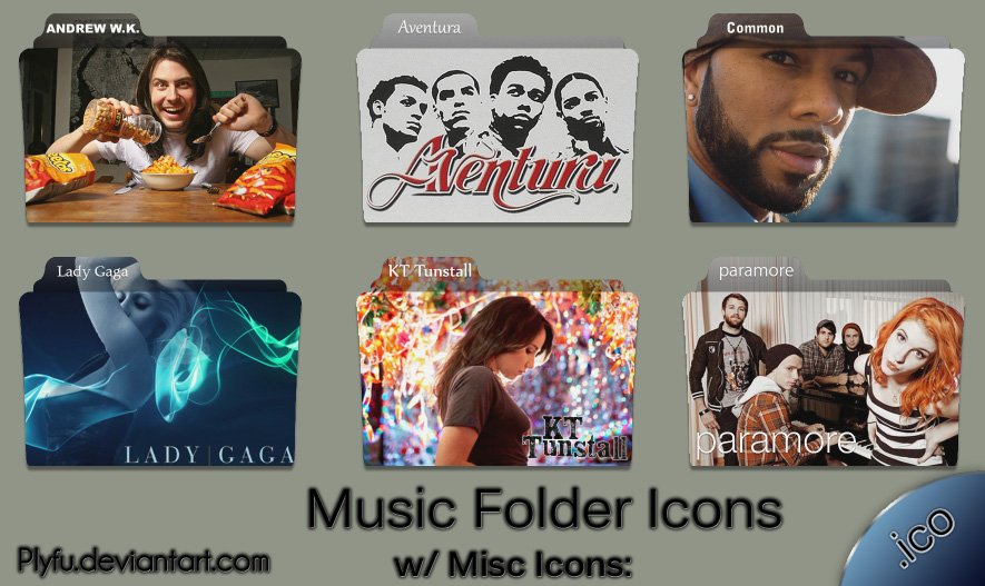 885x527 Music Folder Icons + Misc