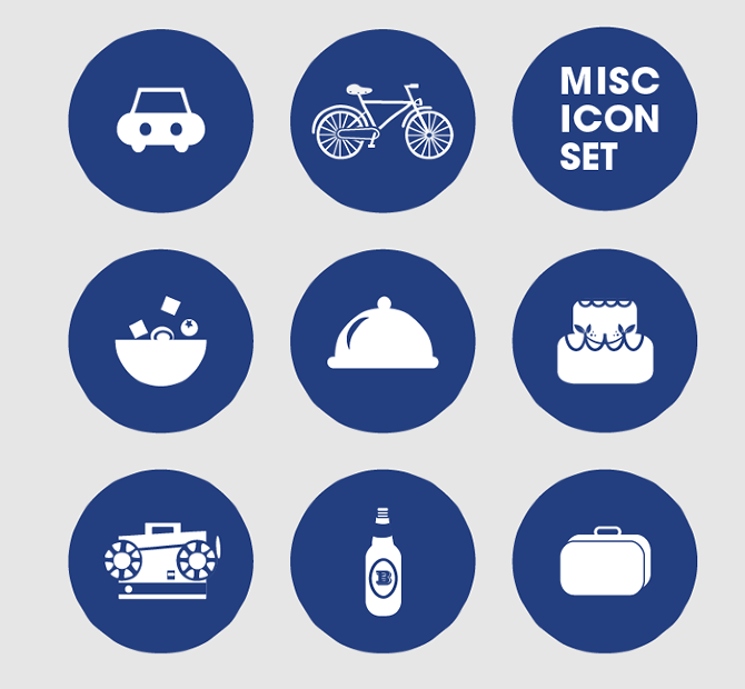670x620 Misc Icon Set