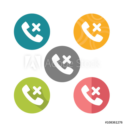 498x500 Phone Missed Call Flat Icon