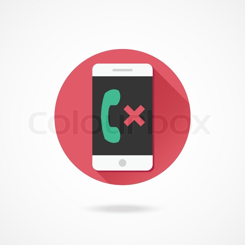 800x800 Vector Smartphone Missed Call Icon Stock Vector Colourbox