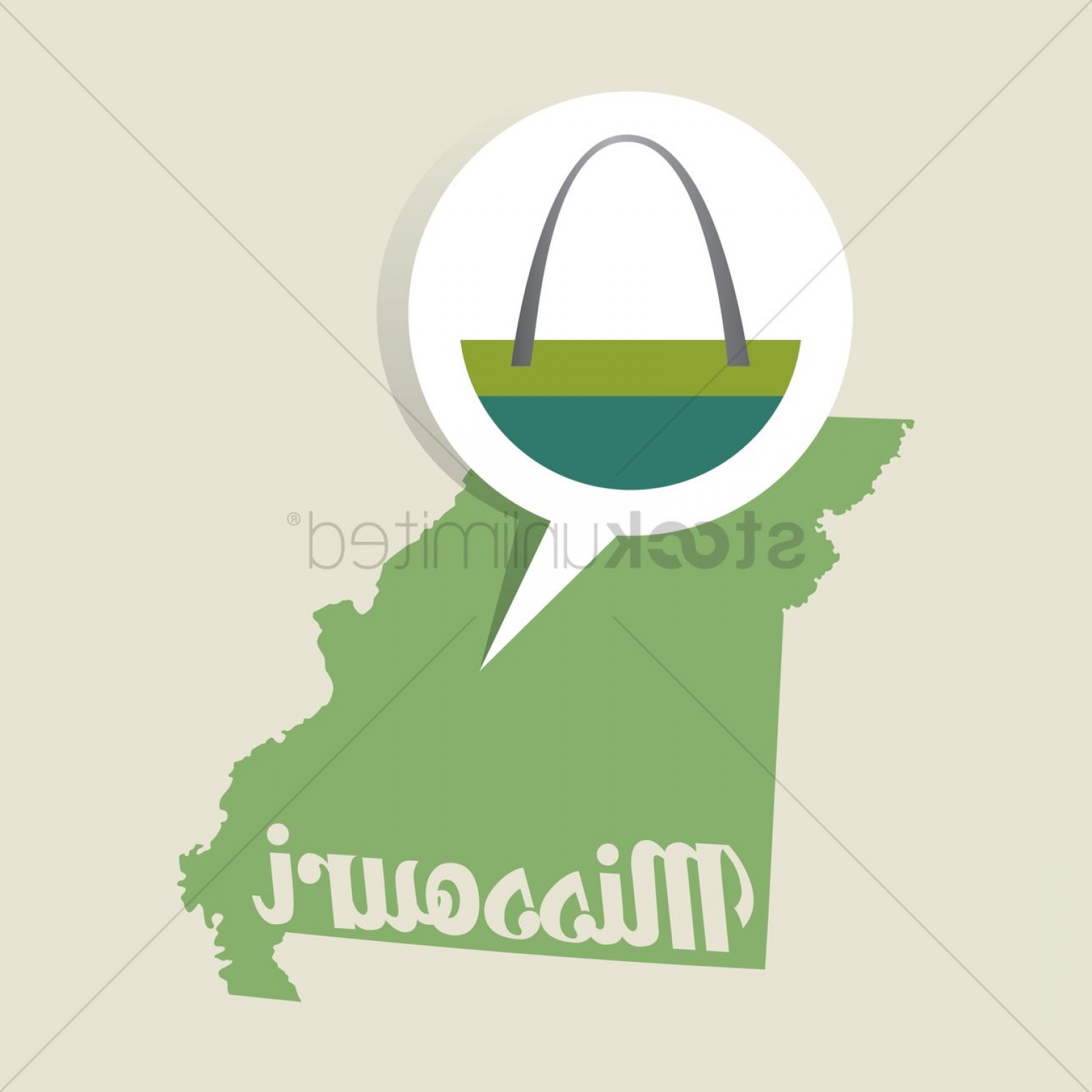 1560x1560 Missouri Map With St Louis Gateway Arch Icon Soidergi